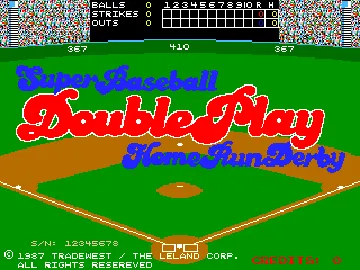 Super Baseball Double Play Home Run Derby screen shot title